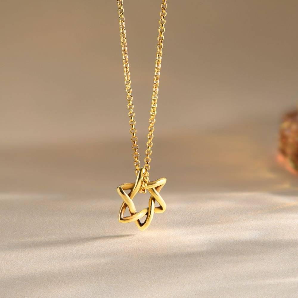 Curved Star of David Necklace