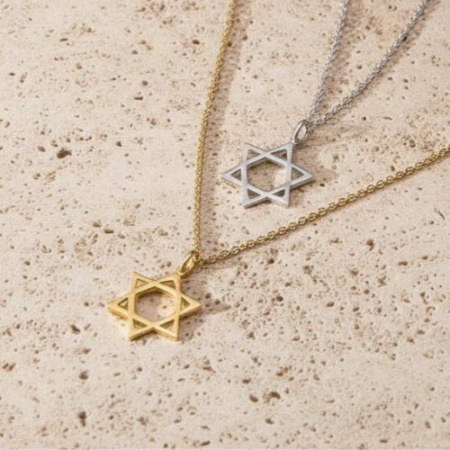 Unisex Star Of David Necklace