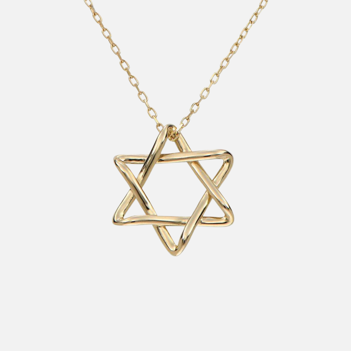 Curved Star of David Necklace