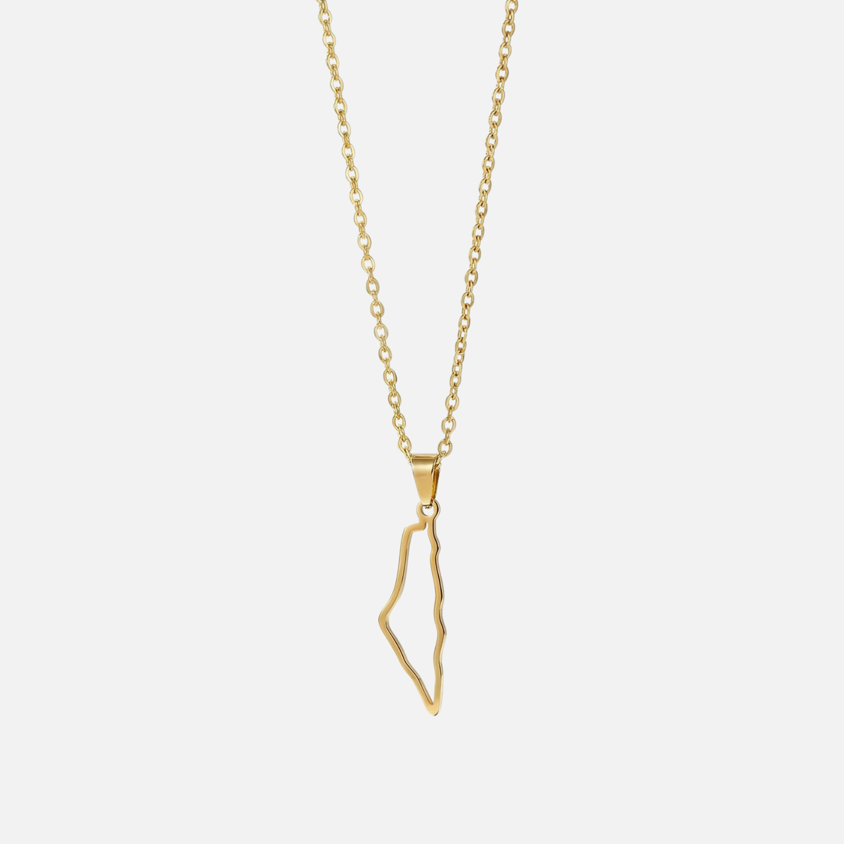 Israel Map Necklace