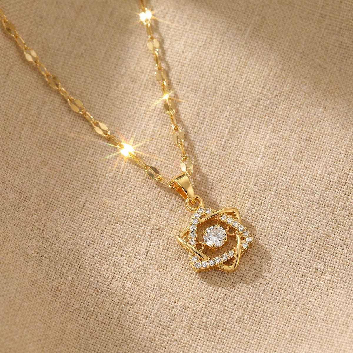 Star Of David Gem Pendant
