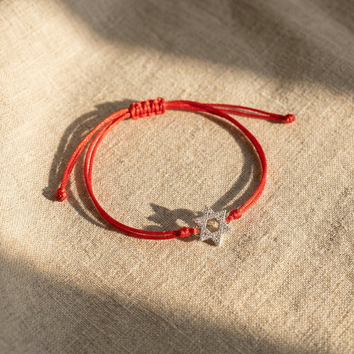 Star of David Red String Bracelet